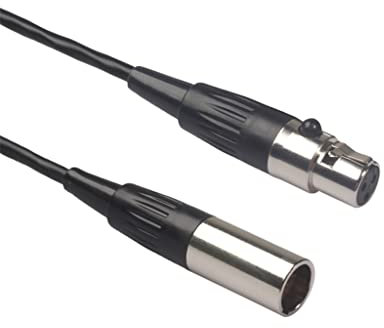 Seadream Mini XLR 3 Pin Male to Mini XLR 3 Pin Female Pro Microphone Cable (10FT/3 Meter)