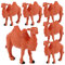 Gadpiparty 6Er-Pack Kamelfiguren Miniatur-Kamelmodell Mini-Tiermodelle Tierwelt Baktrisches Kamel Spielzeug Für Tisch Schreibtisch Tortenaufsatz Statue Heimdekoration