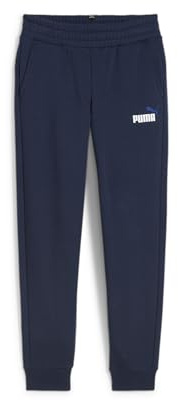 PUMA Jungen ESS+ 2 Col Logo Pants FL Cl B Strickhose, Club Navy, 140 EU