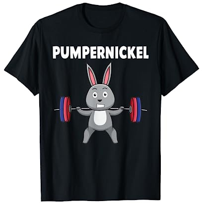Pumpernickel Krafttraining Lustig Hase Kaninchen Bodybuilder T-Shirt