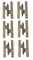 AZERODESIGN-Bisagras Puertas Madera-Bisagras para Puertas-Pernio Bisagra Puertas de Madera Interior-Material Acero con Remates-Pack 6 Unidades-Medidas100x57mm-Cantos Redondo (DERECHA, BRONCE RUSTICO)