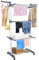 RAM ONLINE Ram® 4 TIER Airer Clothes Drying Rack,4 Tier Foldable Clothes Hanger Adjustable Large Stainless Steel Garment Laundry Racks for Indoor Outdoor Clothes Drying Rack