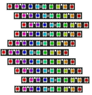 Treedix 10 x 10 RGB LED Light Stick Matrix, Adressierbar 10 Bit LED RGB mit integrierter Treiberplatine, DC 5 V kompatibel mit Arduino und Raspberry Pi