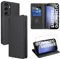 Vauki Funda Cuero para Samsung Galaxy S23 FE 5G con 1 Cristal Templado Carcasa PU Tipo Cartera Soporte Tarjetas Case Soporte Plegable Tapa Libro Movil Flip Caso para Samsung S23 FE 5G 6.4, Negro