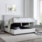 happybeds Ottoman Storage Bed, Watson Natural Fabric Ottoman Storage Bed, Double, King or Super King Size (4ft6 Double)