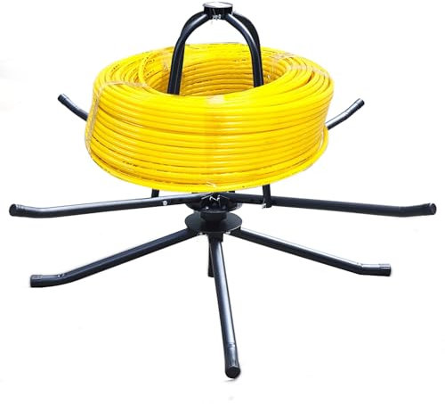 Water Underfloor Heating Pipe Decoiler Floor Heating Pipe Coil Cable Wire Decoiler Pipe Reel Dispenser with Bag for Pipes Coils Cables Wires PEX PERT ALPEX PE 175kg Standing Device