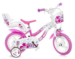 Flappy Mädchenfahrrad 12 Zoll Weiß und Rosa