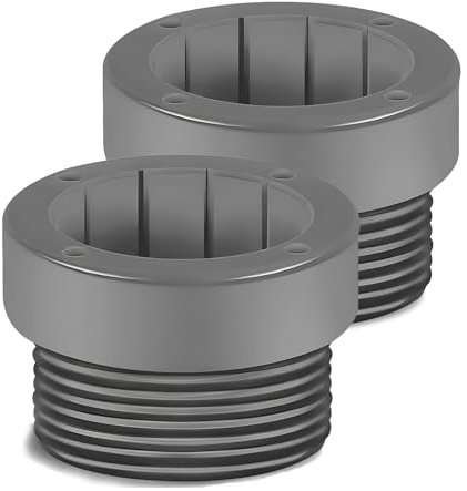 Pack of 6 Pool Umbrella Stabiliser Adapter, Umbrella Stand Adapter Thread Adapter Sleeves for 1 3/4 Inch Use Beach Umbrellas Umbrella, Stabiliser for Outdoor, Deck, Patio (2 Grey)