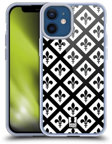 Head Case Designs Heilige Schwarz-Weiss Muster Gelhülle [Militärischer Schutzgrad] Kompatibel Mit Apple iPhone 12 Mini Und Kompatibel Mit MagSafe