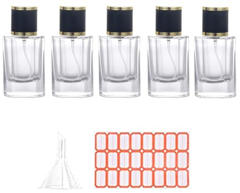 Loufy 5 piezas botella pulverizador 30 ml pequeños frascos de perfume atomizador cosmético envase atomizador atomizador frascos de vidrio para viajes