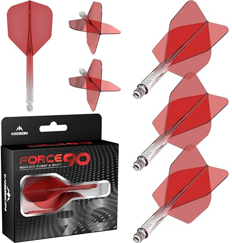 Mission Force 90 Gradient Transparent Red NO6 - Dart Flights Inbetween