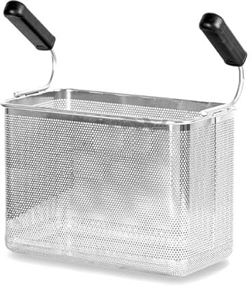 SENO & SENO Cestello Cuocipasta Universale 1/3 in Acciaio Inossidabile 29x16x20 cm – Manico Pieghevole Ergonomico – Resistente, Lavabile in Lavastoviglie, Utilizzo prolungato