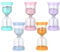 BNGXR Sablier Colore Kit, Minuteur Sablier 5 Couleurs, Sablier Enfant 3/5/10/15/30 Minutes, Minuterie de Cuisine, Coloré Sablier Sable Horloge Minuteur pour Jeux, Cuisine, Etude, Brossage Etc