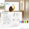 Joaecosmhui Rouleau Adhésif Effaçable à Sec 40 x 60 cm - Tableau Blanc Auto-adhésif, Tableau Blanc Effacable Ultra-flexible avec 8 Marqueurs Effaçables, Facile à Coller et Décoller, Sans Résidu