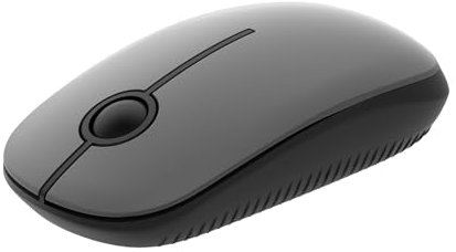 Seenda Wireless Mouse, 2.4GHz Silent Mouse with USB Receiver, 18 month battery life, 1600 DPI Optical Tracking, Portable Computer Mice for Laptop PC Notebook- Black and Grey