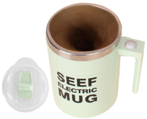 Mug Press, Coffee Mug with Lid, Ember Mug, Stirring Mug, 400ml sellf Stirring Mug, Electric Stirring Coffee Stirrers, Stainless Steel Stirrers, Electric Mixing Cup for Coffee, Tea, Chocolate,