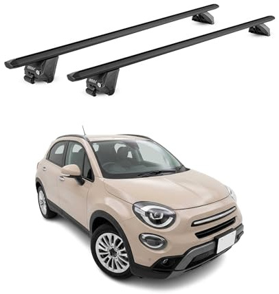 OMAC Dachträger für Mini Aceman 2024-2026 Aluminium Schwarz | TÜV geprüft, bis 100 kg Traglast, T-Nut-Befestigung, für integrierte Dachreling geeignet, Querträger, Grundträger