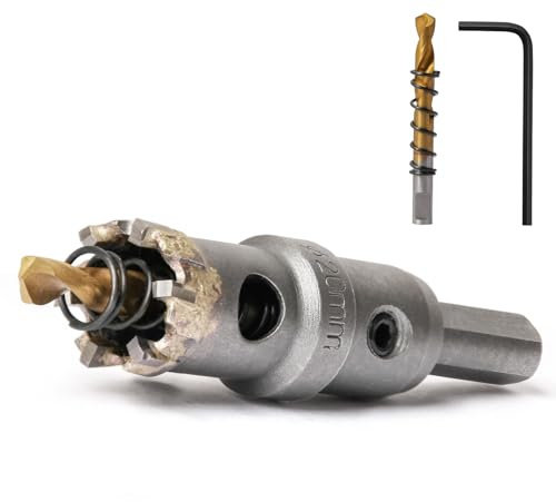 Josaton 20mm TCT Carbide Hole Saw for Metal | Heavy Duty Hole Cutter Industrial Grade Drill Bit, Suitable for Alloy, Stainless Steel