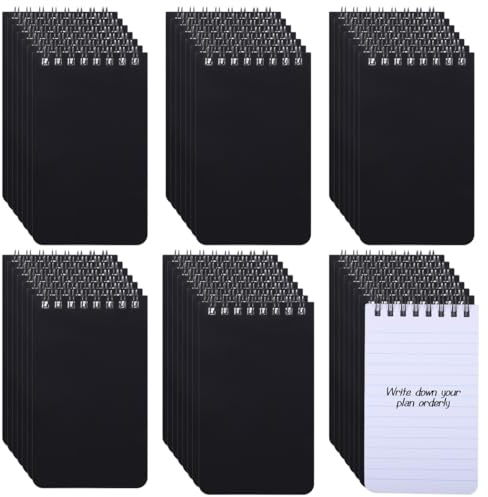 YOFAPA 50 Pcs kleine Spiralen Notizblöcke, 3 x 5 Zoll Mini-Notizbücher, 60 Blätter Mini tragbare Tasche Notebook, Top gebundene Notebook Memo Blöcke für Home Office
