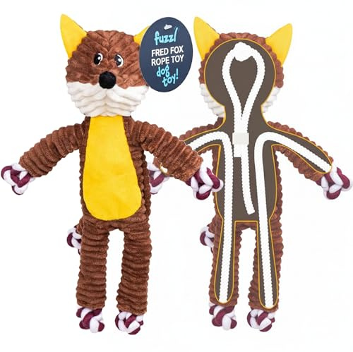 Fuzzl Fred Rope ExoSkeleton Fox Dog Toy