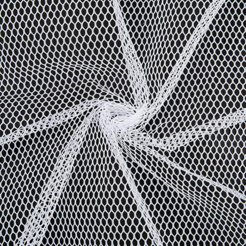 GORGECRAFT Tela de Malla Blanca 183x155cm con Agujeros Hexagonales Malla de Poliéster Material Transpirable para Manualidades de Costura Forros de Ropa Bolsillos Correas de Mochila Bolsas de Compras.