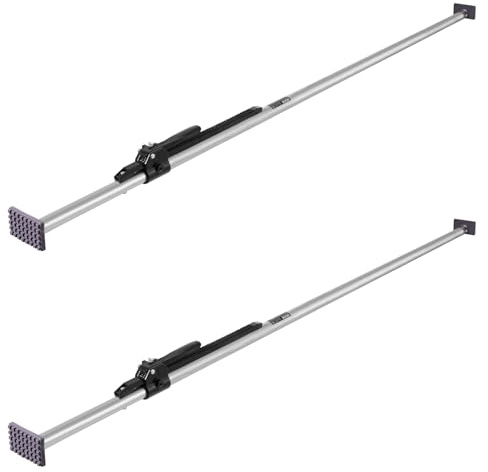 VEVOR Cargo Bar, Ratcheting Cargo Bar Adjustable from 89 to 104, Heavy-duty Steel Cargos Stabilizer with Non-Slip Foot Pads, Truck Bed Load Lock Bars for Box Trucks, Semi-Trailers, Trailers (2PCS)