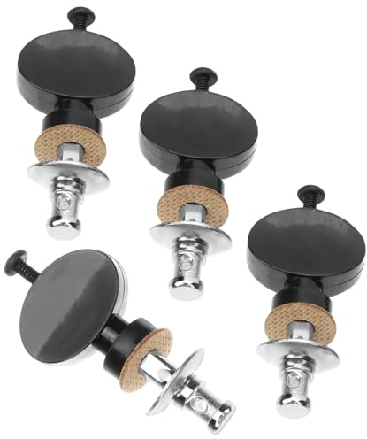 Veemoon 4 Pezzi Piroli per Corde di Ukulele in Metallo e Plastica Chiavi di Accordatura per Ukulele Design Vintage Accessori per Sostituzione e Riparazione Strumenti Musicali