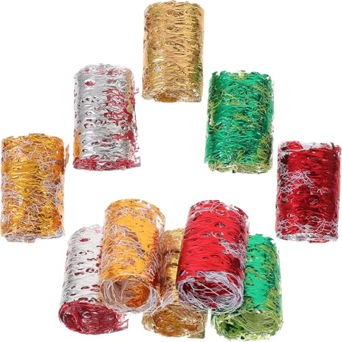 Gold Foil Mesh Gauze Nail Art Decor 1 Box DIY for Women Girls | Silver Tone, Lightweight Feel, Fine Workmanship, Professional and Home Use, Fashion Look, Unique Design