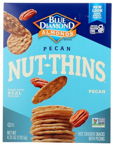 Blue Diamond, Pecan Nut-Thins, Nut & Rice Cracker Snacks, 4.25 oz (120.5 g)