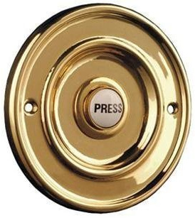 Wired Bell Push Brass 63mm