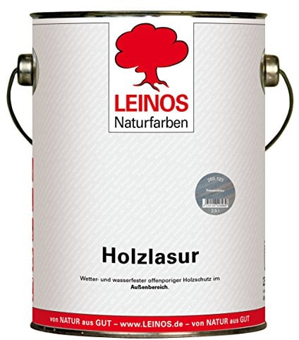 Wetterfeste Holzlasur für außen Frießenblau 2,5 Liter – offenporiger Holzschutz mit Filmschutz gegen Pilzbefall – für Fenster, Türen, Zäune & Pergolen – wasserabweisend, lasierend –