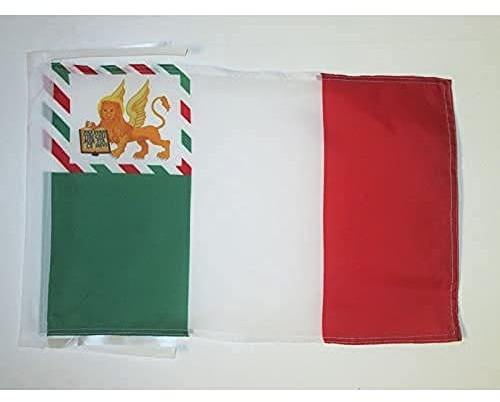 BANDIERA REPUBBLICA DI SAN MARCO 45x30cm - BANDIERINA DI VENEZIA 30 x 45 cm cordicelle - AZ FLAG