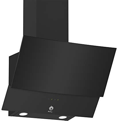 Balay - Campana decorativa de pared, Control táctil, Iluminación LED, 3 potencias re extracción, Cristal Negro, 3BC565GN