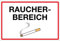 WANDKINGS Hinweisschild - Raucherbereich - stabile Aluminium Verbundplatte - Wähle eine Größe - 30x20 cm