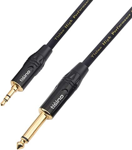 TISINO Cavo Interconnect 6.35mm TS Mono a 3.5mm TRS Stereo (Mono a Stereo) - 1m