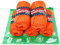 Handstrickgarn Häkelgarn Baumwollgarn Stricken Haekeln Basteln 5x50g Fb.27 orange inkl.Zippbeutel