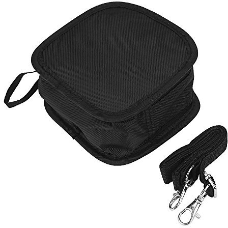 9 Slots Multi-Use Filter Bag Nylon Camera Accessory with Shoulder Strap, Lens Filter Carry Case, Filter Holder Organizer, Lens Adapter Ring Compatible