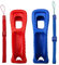 2 fundas de silicona con correa de muñeca para mando a distancia Wii (rojo y azul)