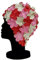 Blue Reef Isla Bonnet de bain pour femme classique rétro 3D Motif pétales de fleurs 3 couleurs élégant vintage Taille unique pour adulte (rose/rouge/blanc cassé)