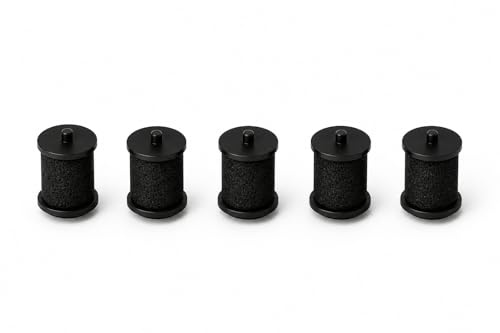 Pokornys 5 färgrullar för Herlitz & Sato Samark SP prismärkare 1 rad – reservrullar för 21 x 12 mm etiketter – kompatibel med Herlitz 160510/4 – inkl. instruktioner – svart