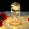 ADAZ Geschenke für Frauen,Ewige Rose im Glas mit LED-Licht,Geschenk für Sie Mutter Freundin Frau,Künstlich Rose Blumen in glaskuppel auf Muttertags Valentinstag Jubiläum Weihnachten