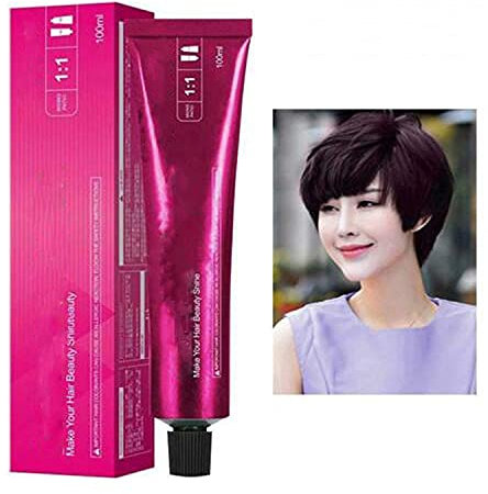 Haarfärbe-Shampoo, mildes sicheres Haarfärbe-Shampoo, langlebig, ohne Bleichmittel zu verwenden, verblasst nicht, 9 Farben (Lila)