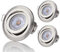 Sweet Led 3-Step-Dimming LED Einbaustrahler 5W 230V 400Lumen Decken Einbauleuchte 3 Stufen dimmbar Einbauspot schwenkbar – 3x chrom-nickel, rund, kaltweiß