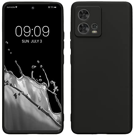 kwmobile Custodia Compatibile con Motorola Edge 30 Fusion Cover - Back Case per Smartphone in Silicone TPU - Protezione Gommata - nero matt