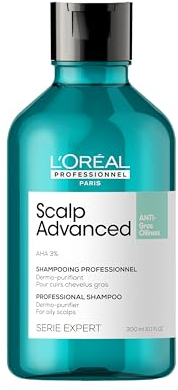 L'Oréal Professionnel Scalp Advanced Anti-Oiliness Dermo-Purifier Shampoo, For Oily, Greasy Hair, Serie Expert, 300ml