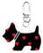 AGATHA Paris Fashion Vielseitiger Acryl-Schlüsselanhänger für Kopfhörerhülle, Schlüssel, Beutel und Tasche, Symbol Schwarz, Small