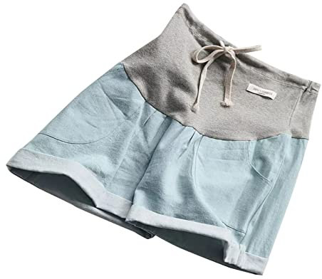 Short de maternité, Short en Jean Stretch pour Femme Enceinte pour l'été (M)