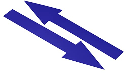 PATIKIL 8x2 Freccia Adesivo, 30pz PVC Rimovibile Auto Adesivo Impermeabile Grande Freccia Cartello Pavimento Adesivo Muro Marcatura per Strada Istruzioni, Scuro Blu