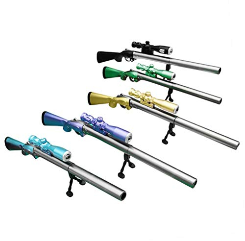 Nouveauté Cool Sniper Gun Shape Gel Pens, Black Pens School Cool Gadgets with Light for Kids and Adults, Sniper Pens Gun Lover Collector Man Boys Gifts (aléatoire)