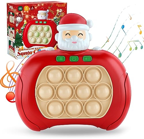 Quick Push Pop-Spielkonsole,Dekompressionsdurchbruch-Puzzle-Spielmaschine,Puzzle-Spielmaschine,Puzzle Pop Spiel Maschine,Pop Lt Fidget Spielzeug,Pop Lt Ball (Weihnachten-A)